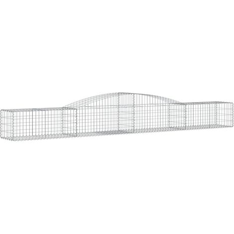 Maison Exclusive - Cesta de gaviones forma arco hierro galvanizad