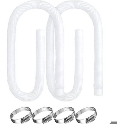 Tuyau de piscine, 2 pièces de remplacement pour pompe de piscine Intex 330, 530 et 1 000 GPH, tuyau de 150 cm pour piscines hors s (1/5)