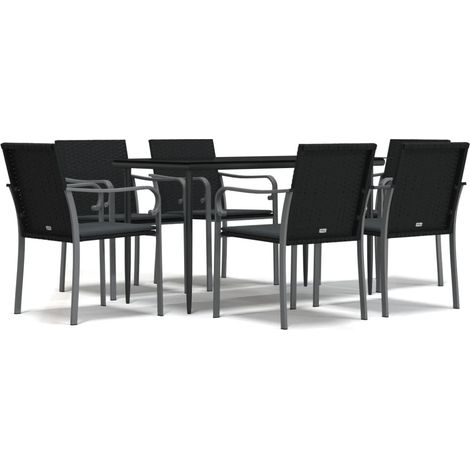 Maison Exclusive - Juego comedor jardín 7 piezas y cojines ratán (1/5)