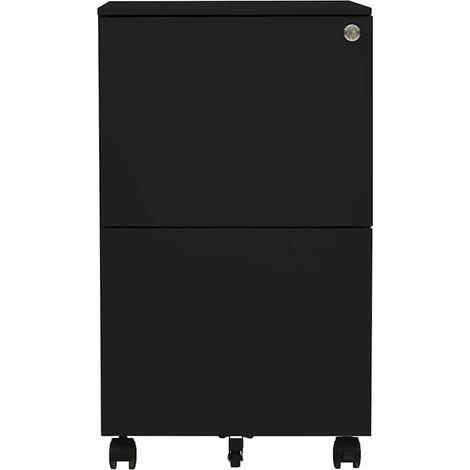 Maison Exclusive - Armario archivador acero negro 39x45x67 cm (1/5)