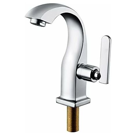 Robinet de lavabo froid simple, lavabo de salle de bain mixte, robinet de cuisine et de salle de bain (1/4)