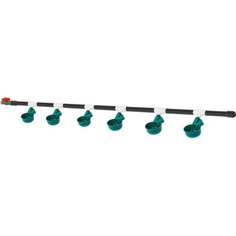 Juego de bebederos para pollos, materiales duraderos, fácil montaje, verde (1/2)
