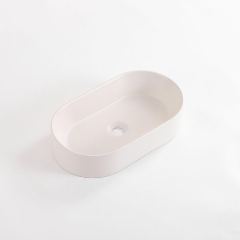 QeramiQ Dely Vasque - 52x30x11.5cm - ovale - ceramique - lin (1/3)