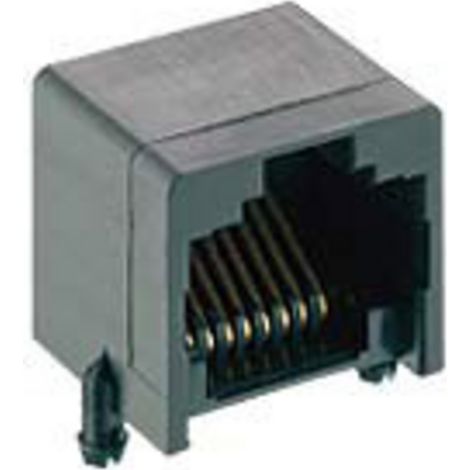 Lumberg 2531 01 Modular-Einbaukupplung RJ45 2531 01 Buchse, Einbau horizontal Pole: 8P8C Schwarz 1