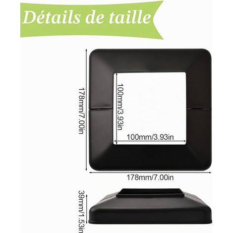 4x4 Plastic Post Base Cover Plates, Decorative Post Base Cover Plates, Square Split Post Skirts, Railing Base Cover (1/4)