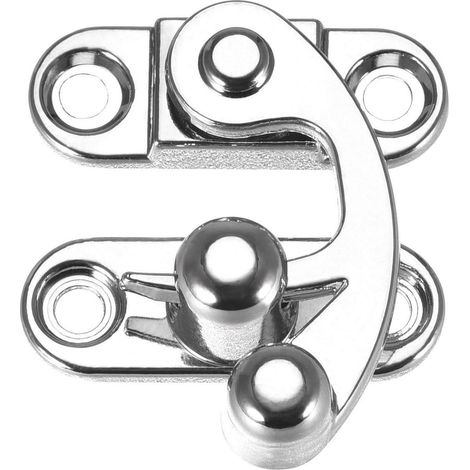 2er Set Antike Haspelverschlüsse Silberton 33x28mm für Schmuckkästen