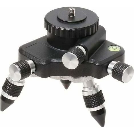 Adaptateur rotatif 360° pour niveau laser – Base pivotante compatible trépied (filetage 6,35 mm / 5/8") – Aluminium robuste (1/5)