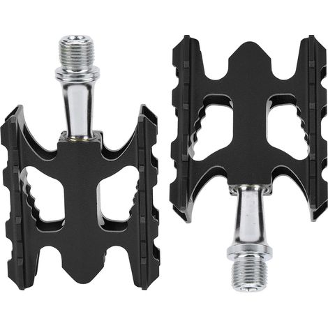 Pédale VTT Pliable en Alliage d'Aluminium Antidérapante - Accessoire Vélo Tout Terrain (Noir) (1/5)