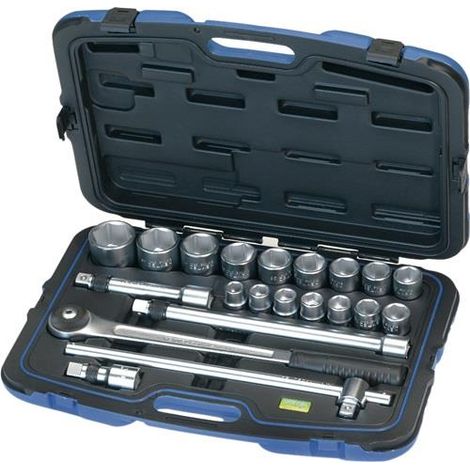 Heytec Jeu de douilles 21 pièces 3/4″ SW 19-50 mm Nombre de dents 72 6 pans - 50810131080 (1/4)