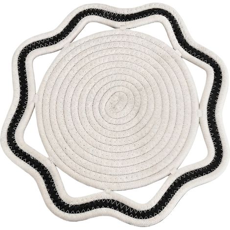 Mantel individual elegante y funcional de tela no tejida - línea negra 30cm (1/2)