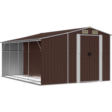Maison Exclusive - Capanno da Giardino Marrone 277x365,5x179 cm in Acciaio Zincato