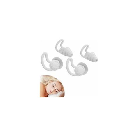 Bouchon d'Oreille, Boule Quies Bouchon Oreilles Bruit pour Dormir 2 Paires Loop Earplugs Bouchon d'Oreille Réutilisables et étanches (1/3)