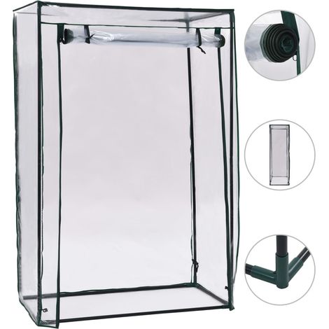 Serra tenda riparo piante fiori ortaggi pomodori 102 x 52 x 150 cm Trasparente 020044665