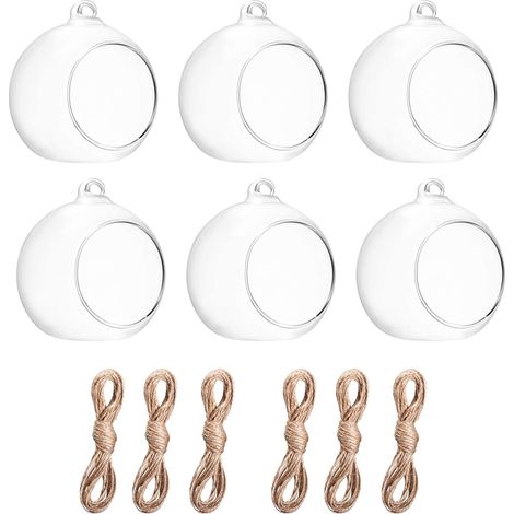 Globes en verre suspendus, bougeoirs à bougie chauffe-plat, supports de plantes aériennes, terrariums de plantes, vase mural suspendu, bougeoirs en verre (1/5)