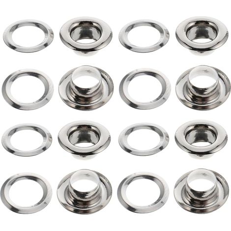 100pièces Lot de Œillets Laiton Argenté pour Rideaux Accessoires Légers et Résistants Glissement Fluide sur Tringle Protection Silencieuse Intérieur pour Rideaux et Draperies (1/5)