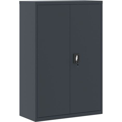 Armario archivador de acero gris antracita 90x40x140 cm vidaXL