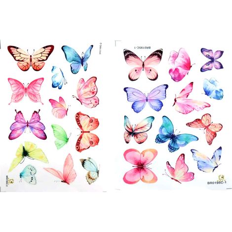 Autocollant Mur - Papillon Décoration Murale - Pour Chambre D Enfant Fille - 25 Pièces - Adhésif Réutilisable Sans Colle (1/5)