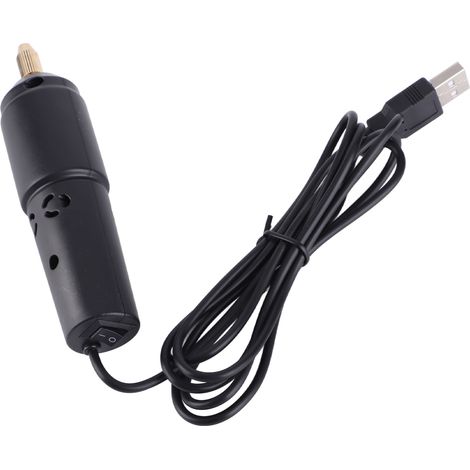 Mini perceuse électrique portable 0,8-1,2 mm, alimentée par USB, avec 10 embouts pour bijoux (1/5)
