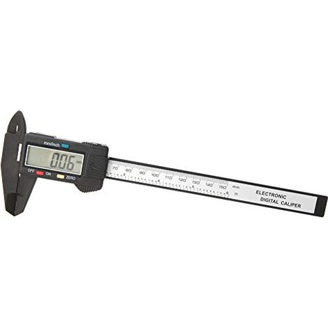 Kohlefaser-Messschieber – 150 mm / 6 Zoll – LCD – digital – Messschieber – Mikrometer – Winkelmessung – Hyuduo