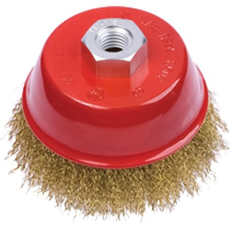 SPAZZOLA A TAZZA PER SMERIGLIATRICE Ø mm 60 - foro M 14
