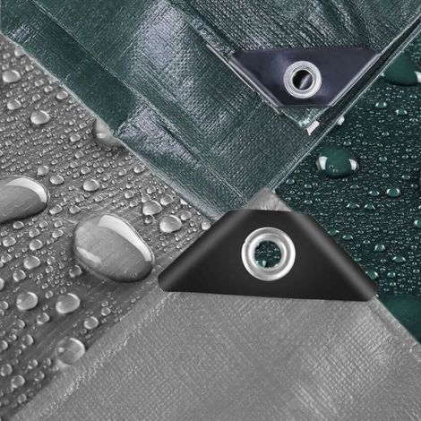 Bâche de Protection avec Œillets, Bâche Industrielle 3x5m, Imperméable, UV et Intempéries, Bâche Multi-Usage pour Bois, Voiture (1/4)