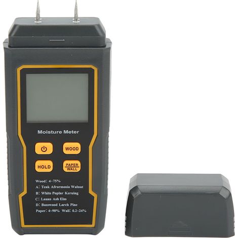 Humidimètre numérique à broche, 4 Modes de mesure, écran LCD rétro-éclairé, mise hors tension automatique pour bois, papier, mur et sol 4