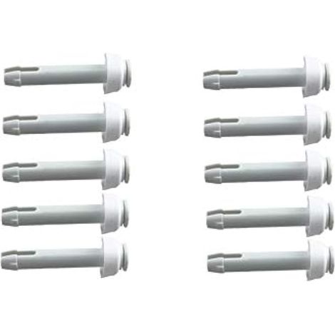 ® Splint Pin pour Piscine Tubulaire , Paquet de 10 goupilles, Bouchons en Caoutchouc Inclus, pièce de Rechange pour Piscine , Longueur : 60 mm (1/5)