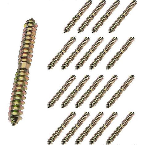 Lot de 20 vis autotaraudeuses à double filetage M8x80 mm, pour meubles, cadeau (1/5)