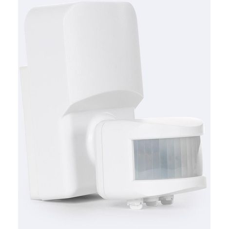 Sensore di Movimento per Angoli PIR 360º Fotocellula Direzionabile IP54 Bianco