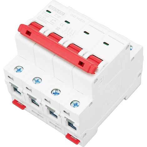 4-poliger Mini-Leistungsschalter, 6000 A Schaltvermögen, kleiner Gleichstrom-Leistungsschalter für Solar-PV-Systeme, DC 1000 V, 10 A (1/5)