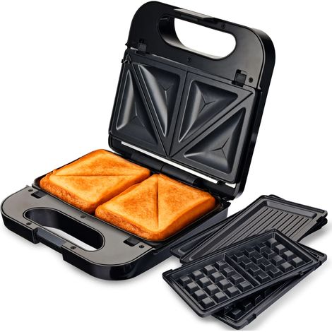 Sandwichera 3 en 1 Grunkel SAN-MULTI MG 750W Placas Intercambiables