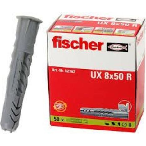 FPLUS fischer taco ux 10x60 x50uds. , El principio operativo universal (anudado o expansión) permite su utilización en todos los materiales de construcción macizos, huecos y con fo