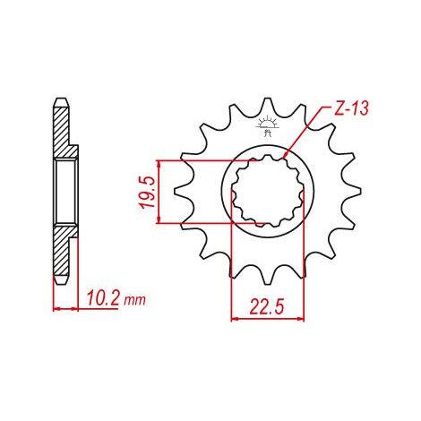 Pignon TT Lightweight Kawasaki-Suzuki - 520 - 15 Dents - Similaire JTF432 - Made in Germany (1/2)