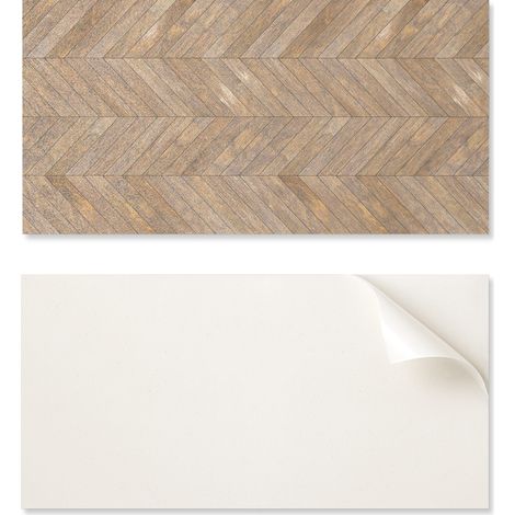 Panel impreso autoadhesivo - Perfecto para la cocina. 120 x 60 cm. Dise帽o de espiga.