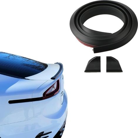 Spoilers Arrière de Voiture, 1,5m/4,9ft Barre Universelle de Bande en Caoutchouc de Voiture Spoiler Tailfin Tail Fin Wing Arrière Tailgate Hatchback pour la Plupart des Voitures Populaires (1/5)