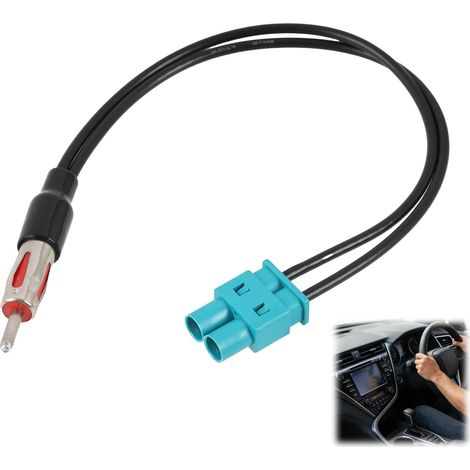 Adaptateur Antenne Autoradio,30cm,Connecteur Antenne Autoradio Fakra Double vers DIN,Adaptateur Cable Antenne pour Autoradio DIN,pour Systèmes Diversity (1/5)