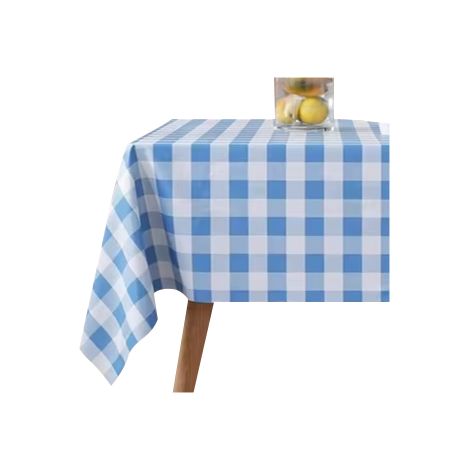 Tischdecke in BLAUEM ITALIENISCHEM KARO 140x140cm ITALIENISCHES PARISER KARO WEISS BLAU