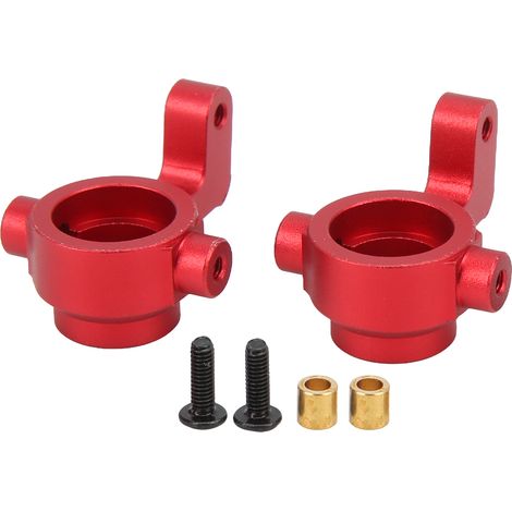 2 pièces de direction en alliage d'aluminium pour REMO SMAX 1621 1625 1631 1635 1651 1655 A2505 voiture RC 1/16 rouge (1/5)