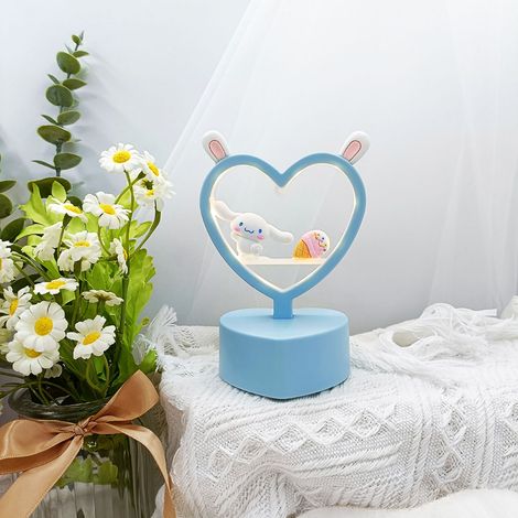 Lampe de chevet enfant lapin oreilles décorative protection yeux chambre dortoir (1/5)