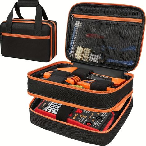 Sac de rangement pour outils de réparation à double couche - un sac à outils multifonctionnel, portable et durable. (1/5)