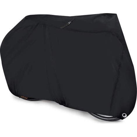 Wasserdichte Regenabdeckung für Fahrräder aus 190T-Nylon, UV- und staubdicht, strapazierfähige MTB-Rennradabdeckung mit verschließbarer Aufbewahrungstasche (schwarz)