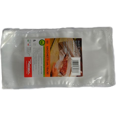 SACCHETTI SOTTOVUOTO cm 15x30 Pz 50 REBER (1/2)