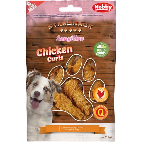 Nobby StarSnack Sensitive Hundeleckerli Chicken Curls 113 g Soft-Snack (1/3)