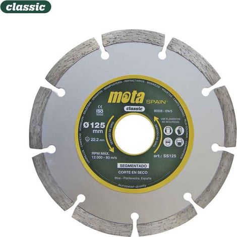 Laster segmentierte Diamanttrennscheibe ø125mm SS125 MOTA