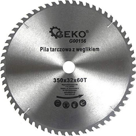 Geko Lama di sega circolare TCT 350 mm 60 denti argento