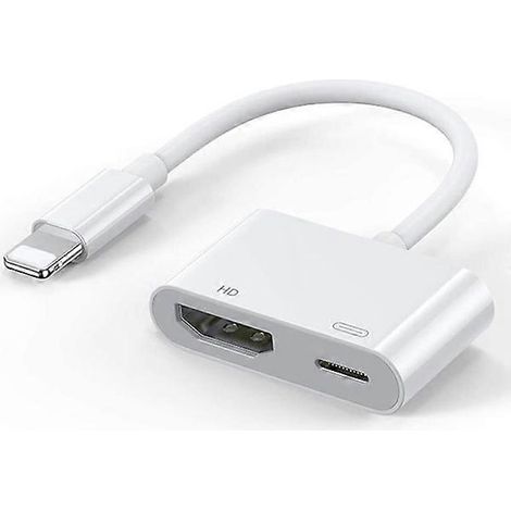 Adaptateur Lightning vers HDMI 5V 1A - Blanc (1/4)