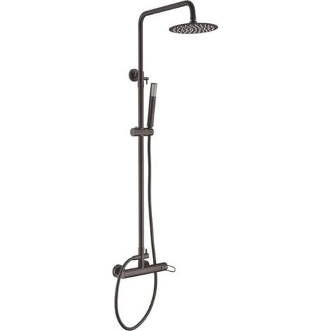 Columna de ducha con una barra extensible de diseño moderno en color negro mate Milos de Imex (1/5)