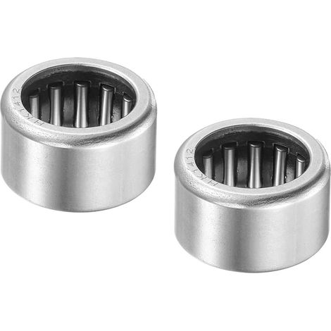 2pcs Aiguille Rouleau Roulements - [14mm x 20mm x 12mm] Ouvert Fin pour Boîte vitesses Emploi, Chrome Acier Rouleaux (1/4)