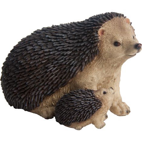 RICCIO CON CUCCIOLO 10.9 CM STATUETTA DA GIARDINO