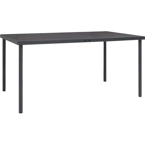 vidaXL Mesa de comedor de jardín acero gris antracita 150x90x74 cm (1/5)